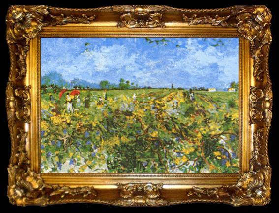 framed  Vincent Van Gogh Green Vineyard, ta009-2